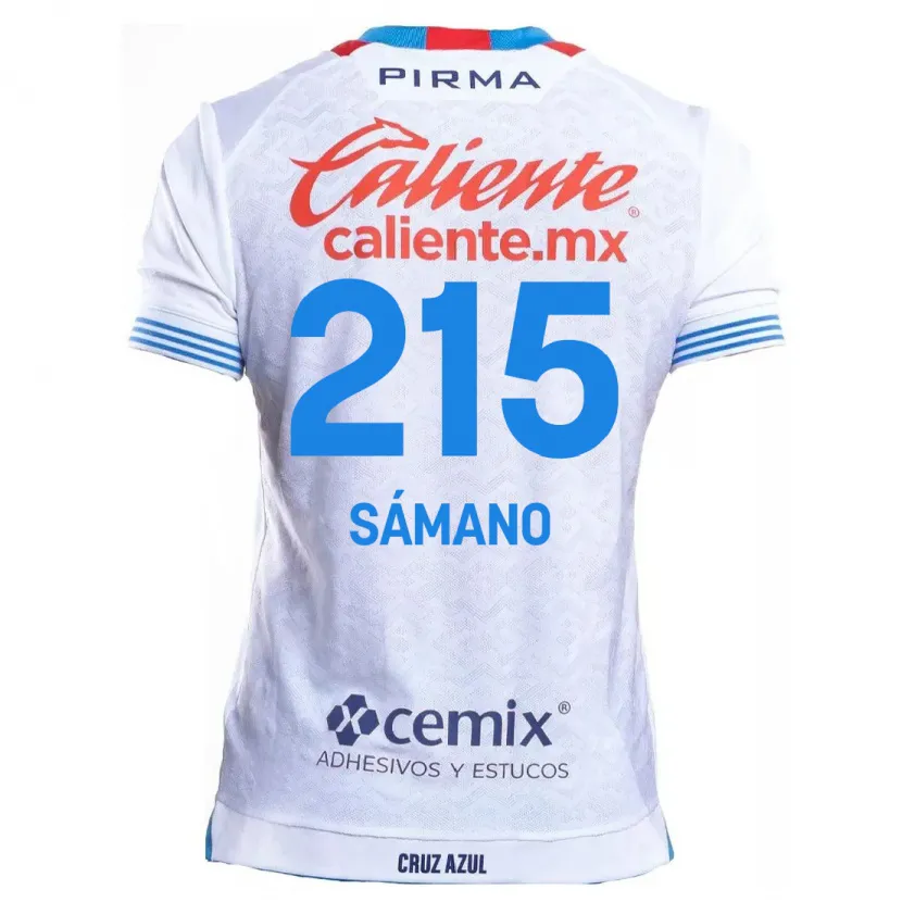 DanxenキッズFernando Sámano#215白青アウェイシャツ2024/25ジャージーユニフォーム