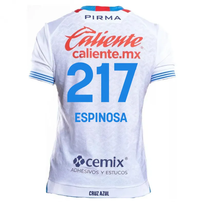 DanxenキッズSamuel Espinosa#217白青アウェイシャツ2024/25ジャージーユニフォーム