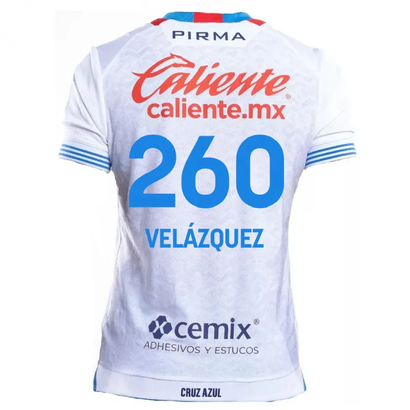 DanxenキッズVíctor Velázquez#260白青アウェイシャツ2024/25ジャージーユニフォーム
