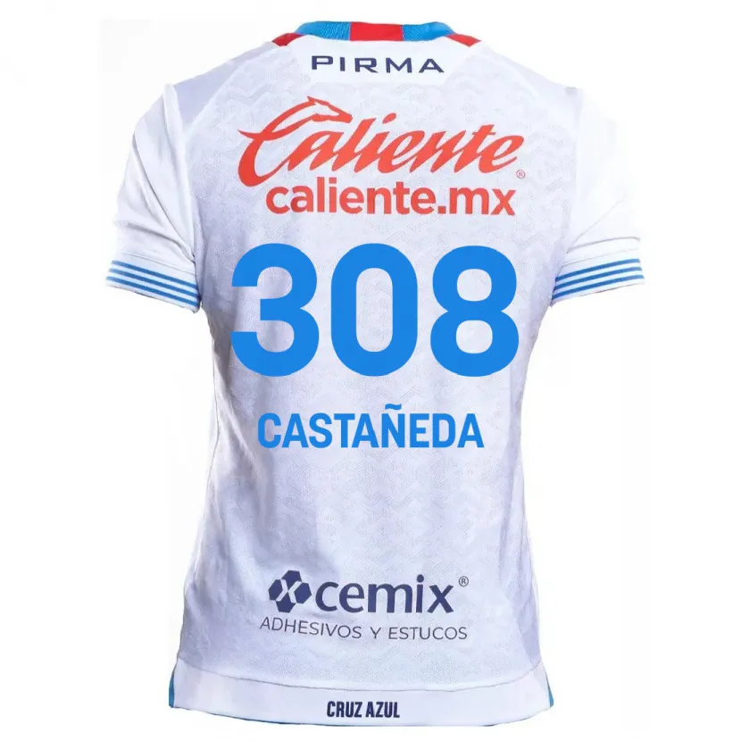 DanxenキッズEmiliano Castañeda#308白青アウェイシャツ2024/25ジャージーユニフォーム