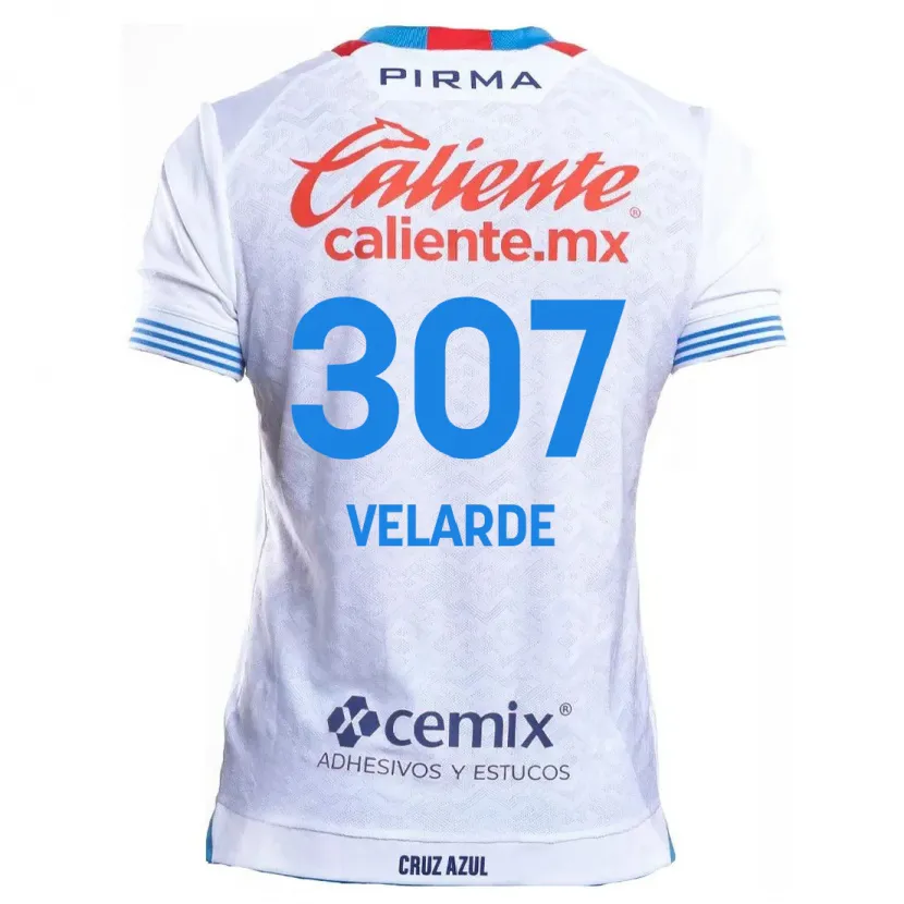 DanxenキッズJuan Velarde#307白青アウェイシャツ2024/25ジャージーユニフォーム