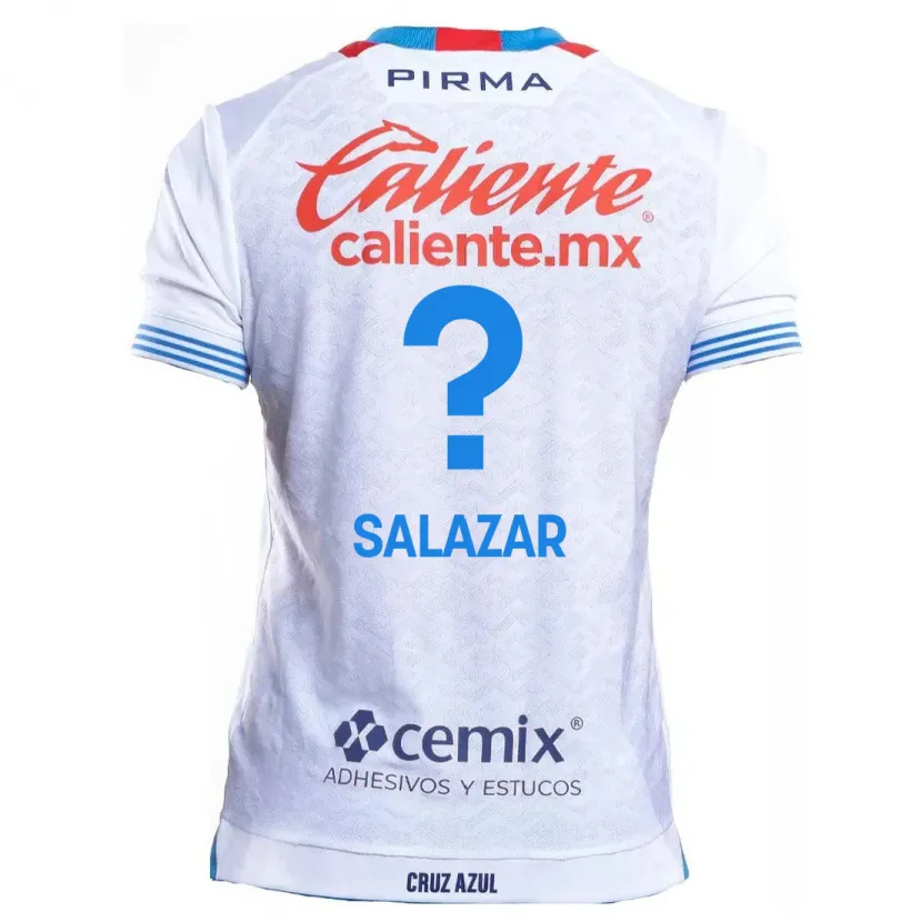 DanxenキッズFernando Salazar#0白青アウェイシャツ2024/25ジャージーユニフォーム