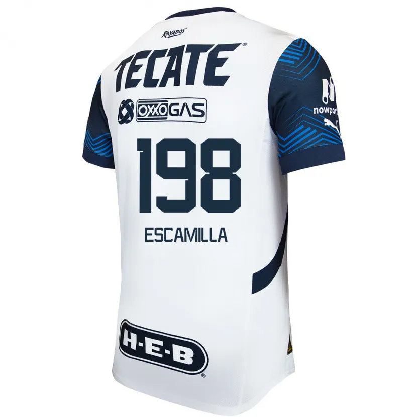 DanxenキッズDiego Escamilla#198白青アウェイシャツ2024/25ジャージーユニフォーム