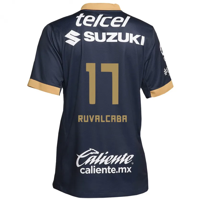 DanxenキッズJorge Ruvalcaba#17オブシディアンゴールドホワイトアウェイシャツ2024/25ジャージーユニフォーム