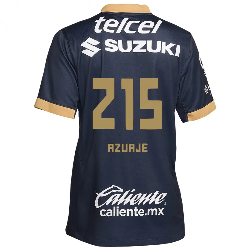 DanxenキッズÁngel Azuaje#215オブシディアンゴールドホワイトアウェイシャツ2024/25ジャージーユニフォーム