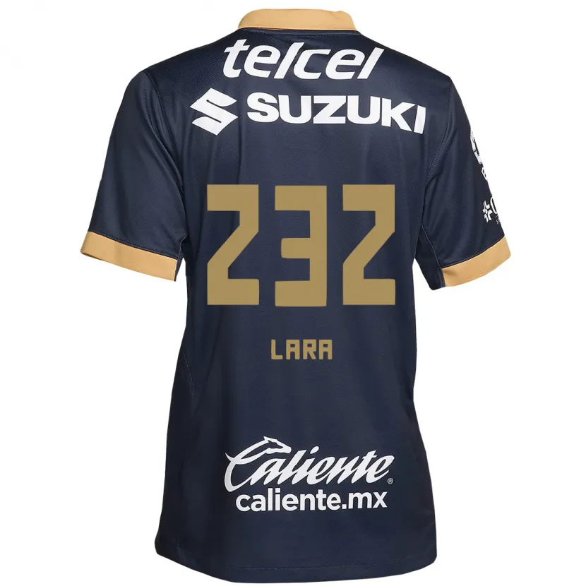 DanxenキッズPablo Lara#232オブシディアンゴールドホワイトアウェイシャツ2024/25ジャージーユニフォーム