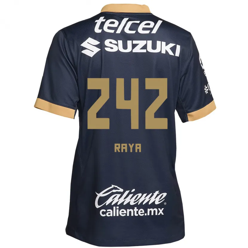 DanxenキッズFélix Raya#242オブシディアンゴールドホワイトアウェイシャツ2024/25ジャージーユニフォーム