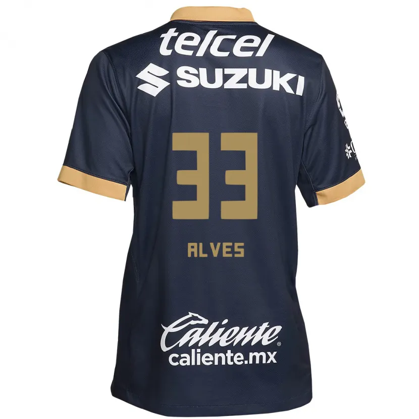 Danxenキッズダニエウ・アウヴェス#33オブシディアンゴールドホワイトアウェイシャツ2024/25ジャージーユニフォーム
