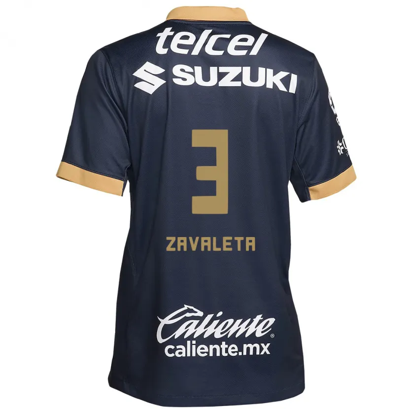 Danxenキッズレベッカ・ザバレッタ#3オブシディアンゴールドホワイトアウェイシャツ2024/25ジャージーユニフォーム