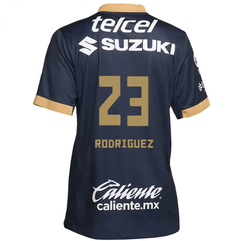 Danxenキッズキャサリン・ロドリゲス#23オブシディアンゴールドホワイトアウェイシャツ2024/25ジャージーユニフォーム