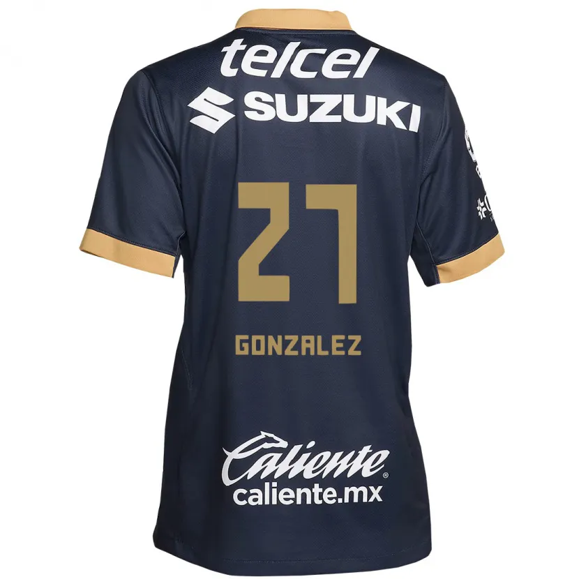 Danxenキッズハイディ・ゴンザレス#27オブシディアンゴールドホワイトアウェイシャツ2024/25ジャージーユニフォーム