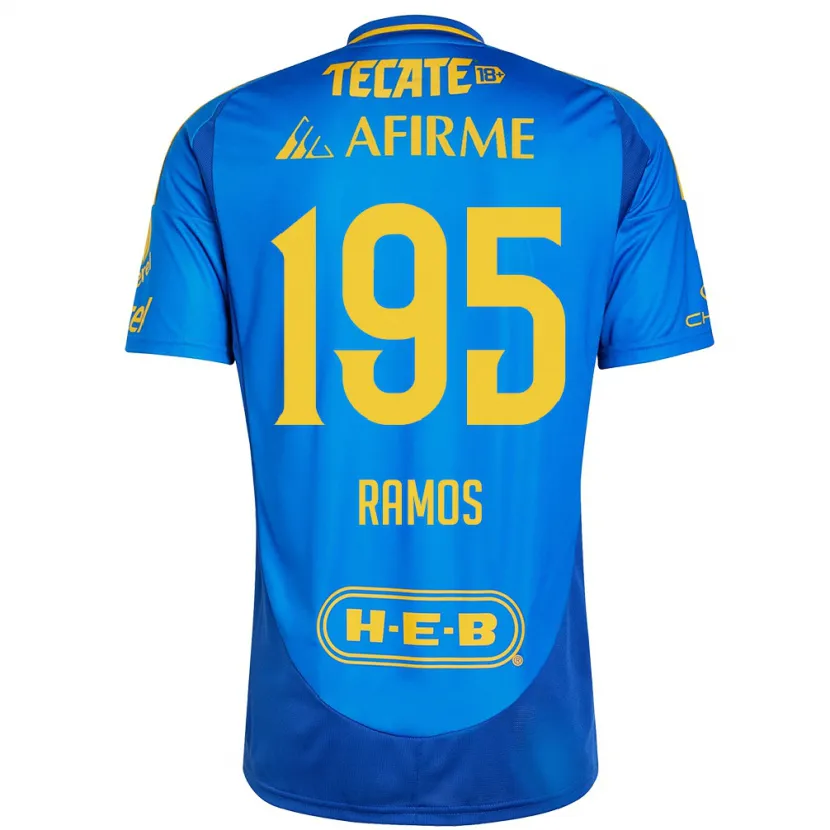 DanxenキッズRodrigo Ramos#195青 黄アウェイシャツ2024/25ジャージーユニフォーム