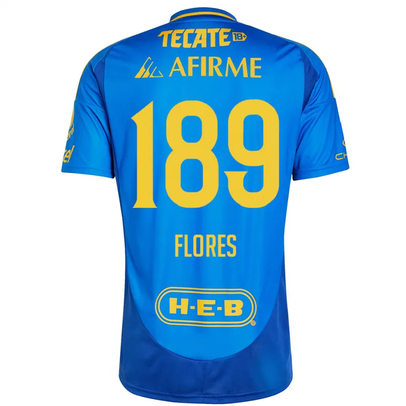 DanxenキッズRolando Flores#189青 黄アウェイシャツ2024/25ジャージーユニフォーム