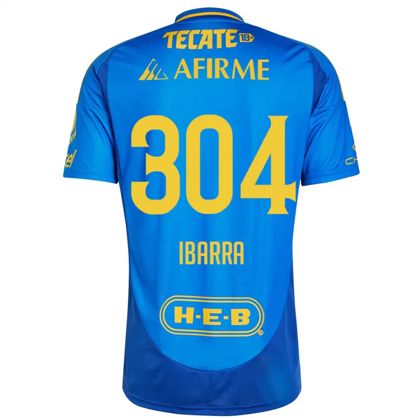 DanxenキッズLuis Ibarra#304青 黄アウェイシャツ2024/25ジャージーユニフォーム