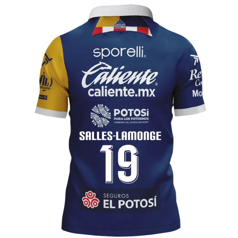 DanxenキッズSébastien Salles-Lamonge#19青 黄アウェイシャツ2024/25ジャージーユニフォーム