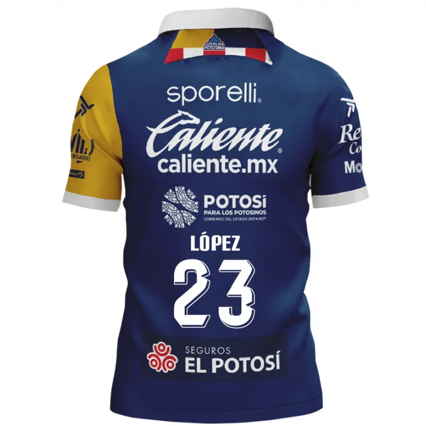 DanxenキッズCésar López#23青 黄アウェイシャツ2024/25ジャージーユニフォーム