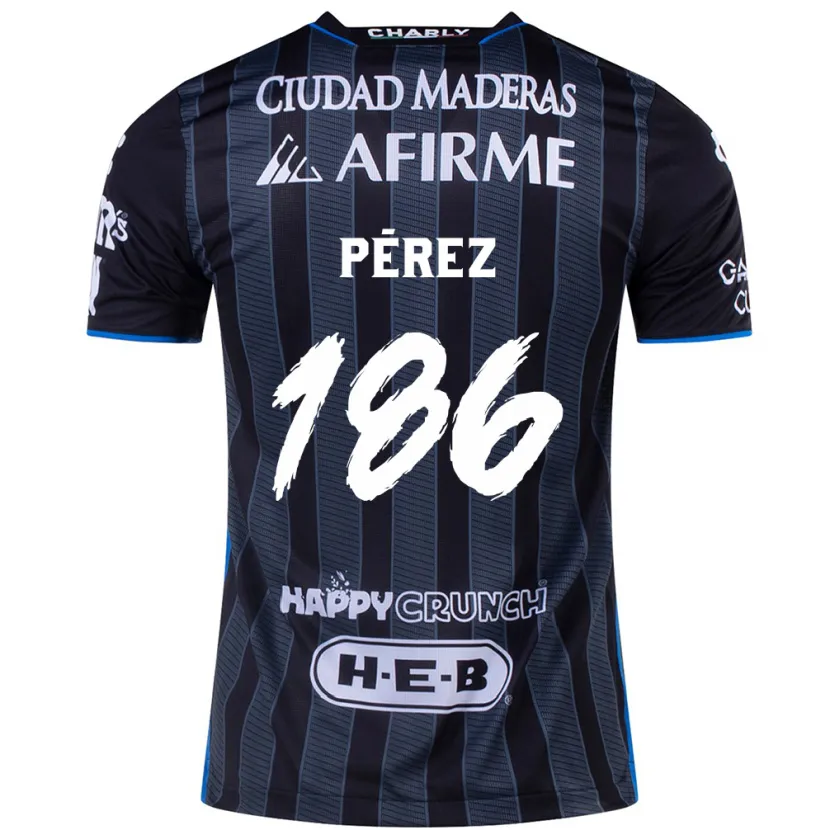 DanxenキッズJosé Pérez#186白黒アウェイシャツ2024/25ジャージーユニフォーム