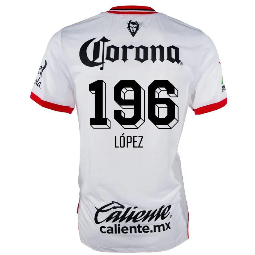 DanxenキッズEthan López#196赤、白アウェイシャツ2024/25ジャージーユニフォーム
