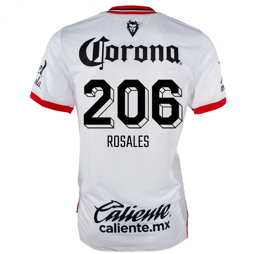 Danxenキッズサンティアゴ・ロサレス#206赤、白アウェイシャツ2024/25ジャージーユニフォーム