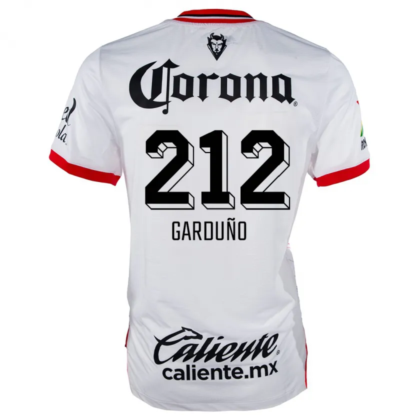 DanxenキッズCarlos Garduño#212赤、白アウェイシャツ2024/25ジャージーユニフォーム