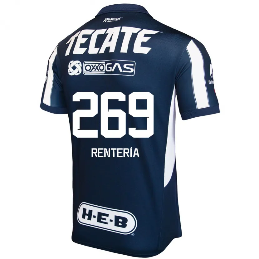 DanxenメンズRodrigo Rentería#269青 赤 白ホームシャツ2024/25ジャージーユニフォーム
