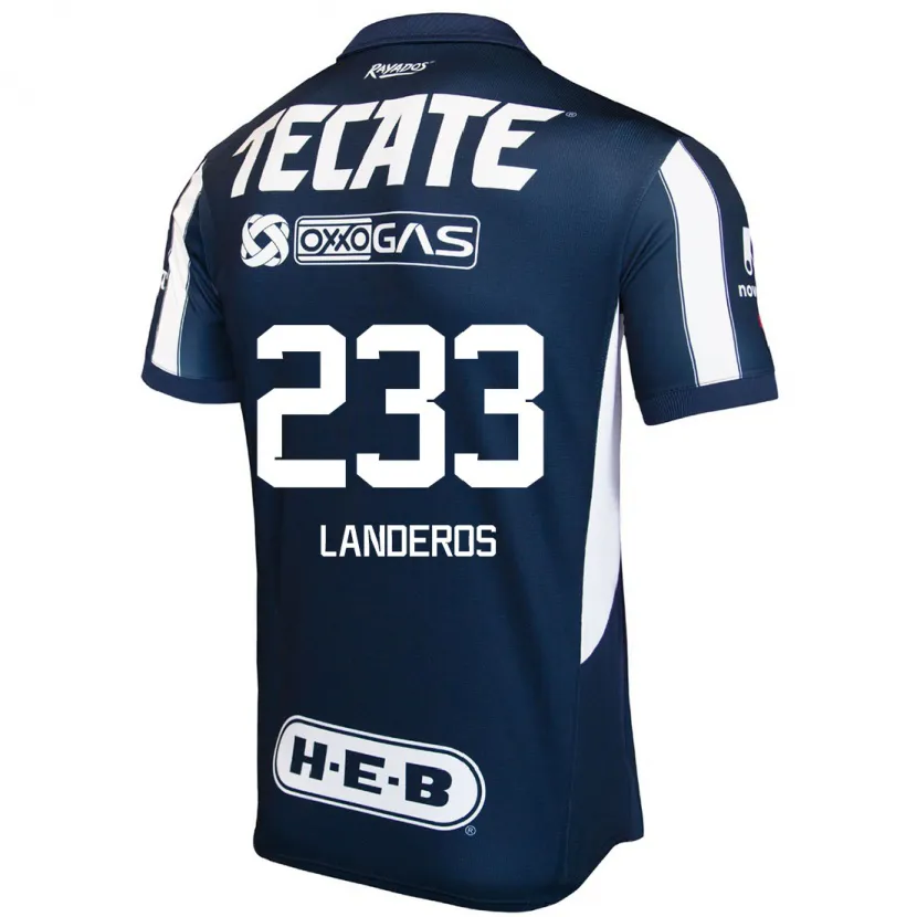 DanxenメンズJorge Landeros#233青 赤 白ホームシャツ2024/25ジャージーユニフォーム
