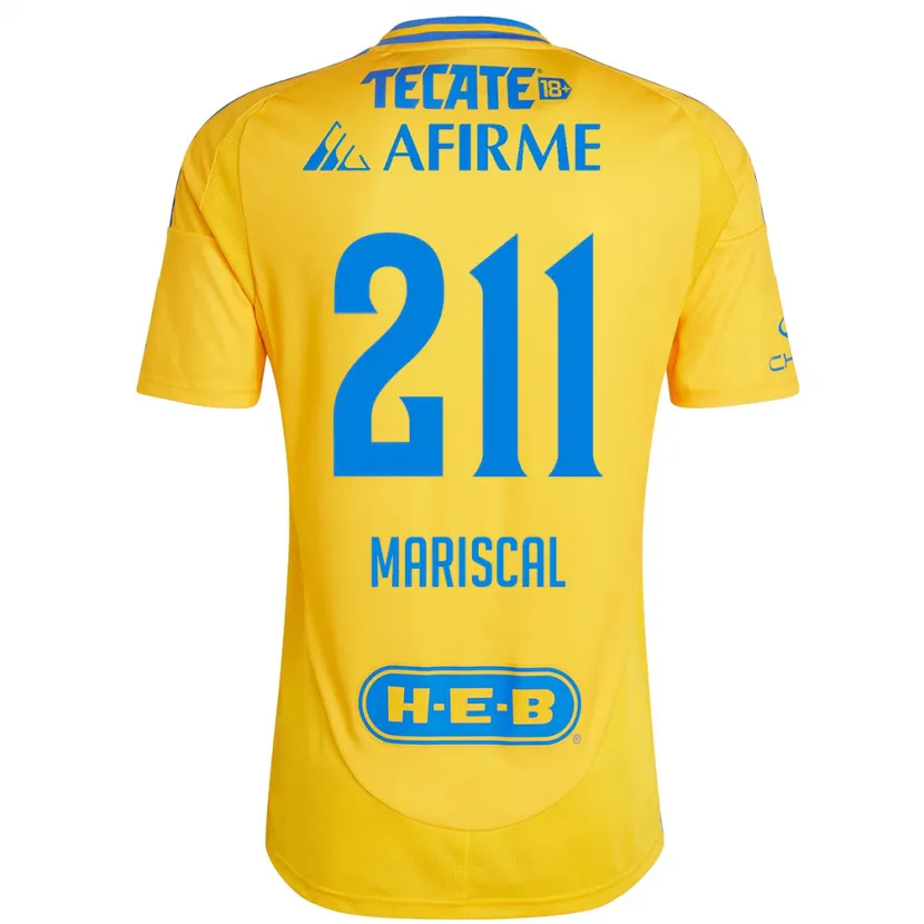 DanxenメンズKevin Mariscal#211ゴールドイエローホームシャツ2024/25ジャージーユニフォーム