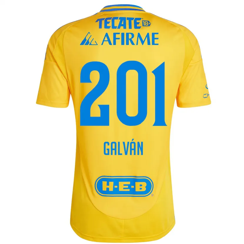 DanxenメンズIsac Galván#201ゴールドイエローホームシャツ2024/25ジャージーユニフォーム