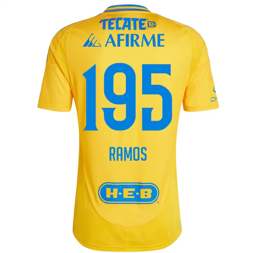DanxenメンズRodrigo Ramos#195ゴールドイエローホームシャツ2024/25ジャージーユニフォーム