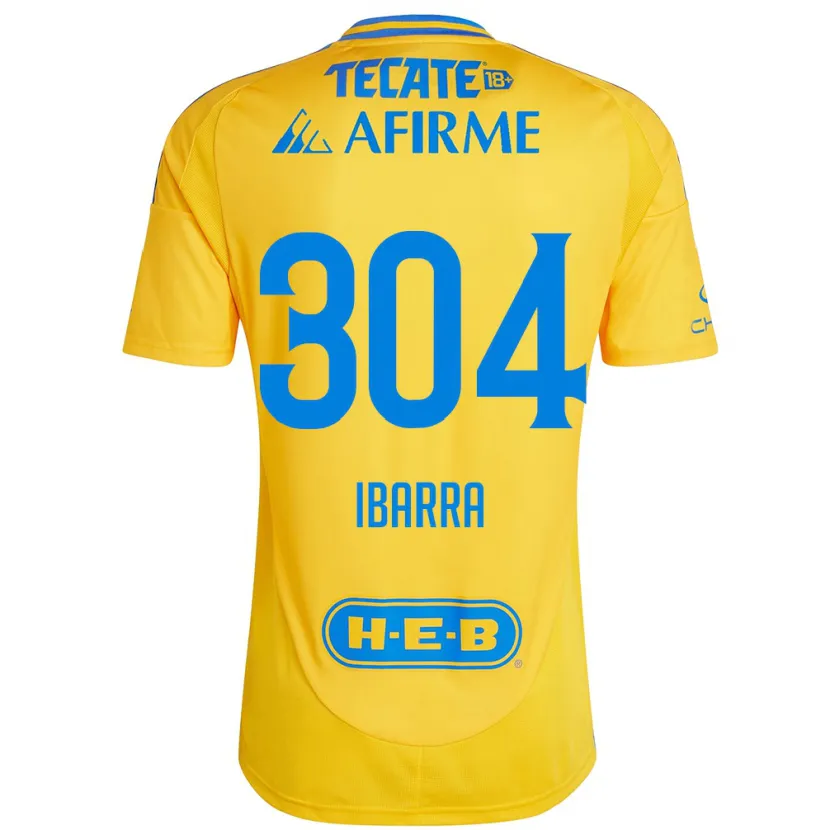 DanxenメンズLuis Ibarra#304ゴールドイエローホームシャツ2024/25ジャージーユニフォーム