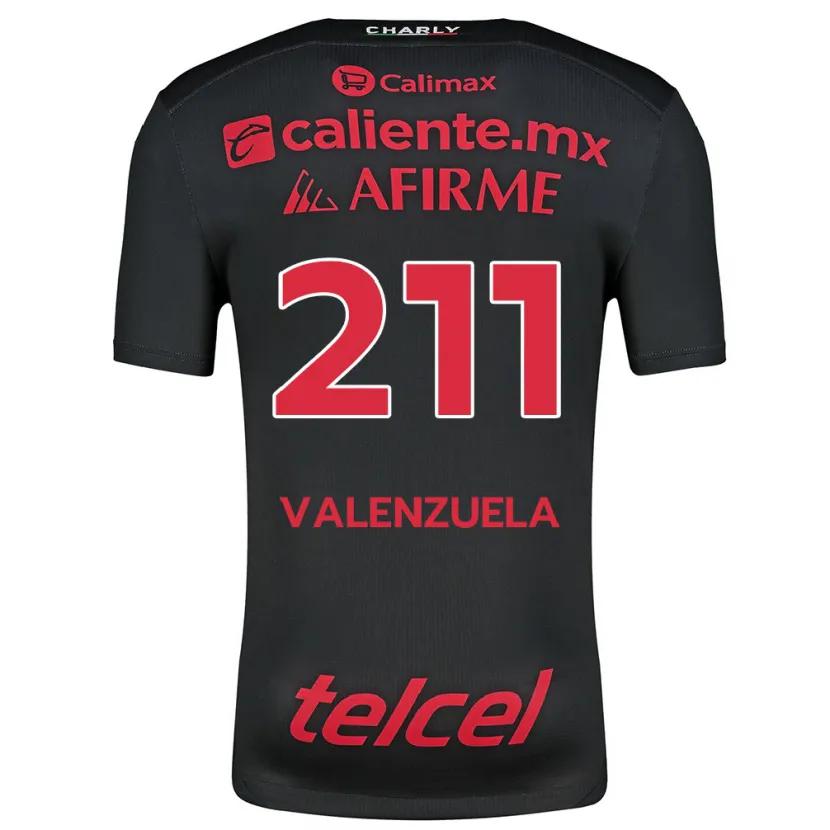 DanxenメンズAldieri Valenzuela#211ブラックレッドホームシャツ2024/25ジャージーユニフォーム