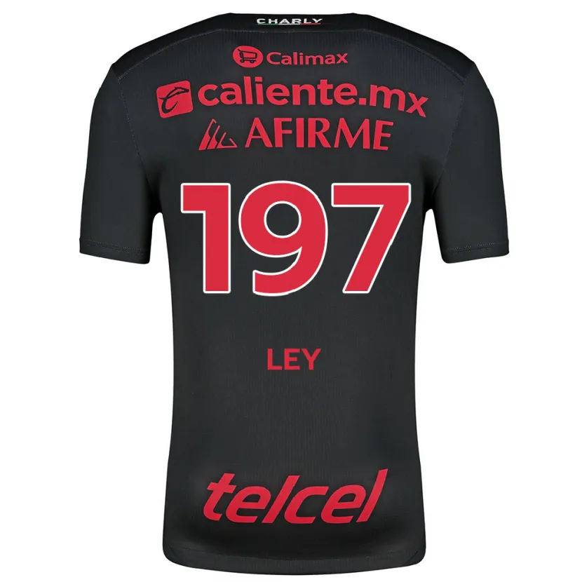 DanxenメンズEmanuel Ley#197ブラックレッドホームシャツ2024/25ジャージーユニフォーム