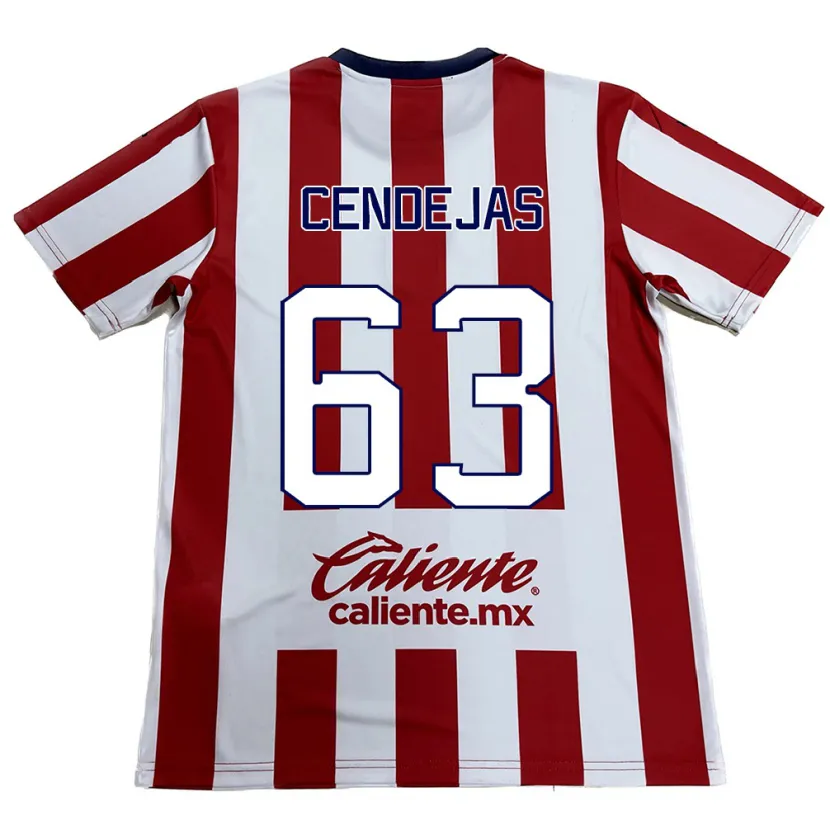 DanxenメンズMatías Cendejas#63赤白ホームシャツ2024/25ジャージーユニフォーム