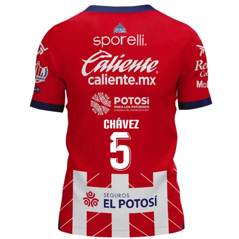 DanxenメンズRicardo Chávez#5赤白ホームシャツ2024/25ジャージーユニフォーム