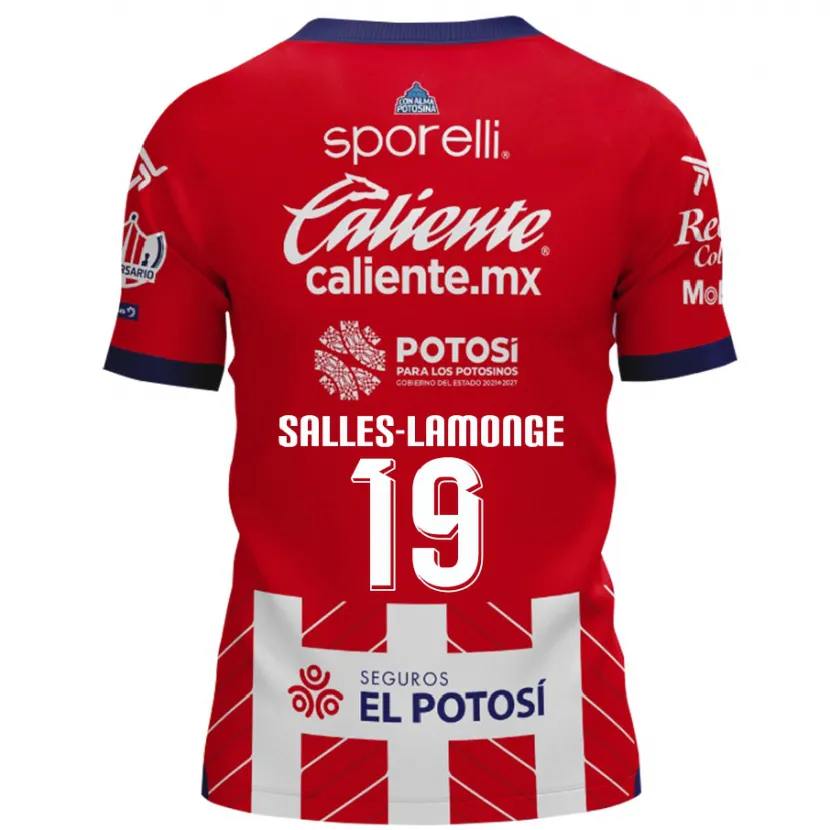 DanxenメンズSébastien Salles-Lamonge#19赤白ホームシャツ2024/25ジャージーユニフォーム