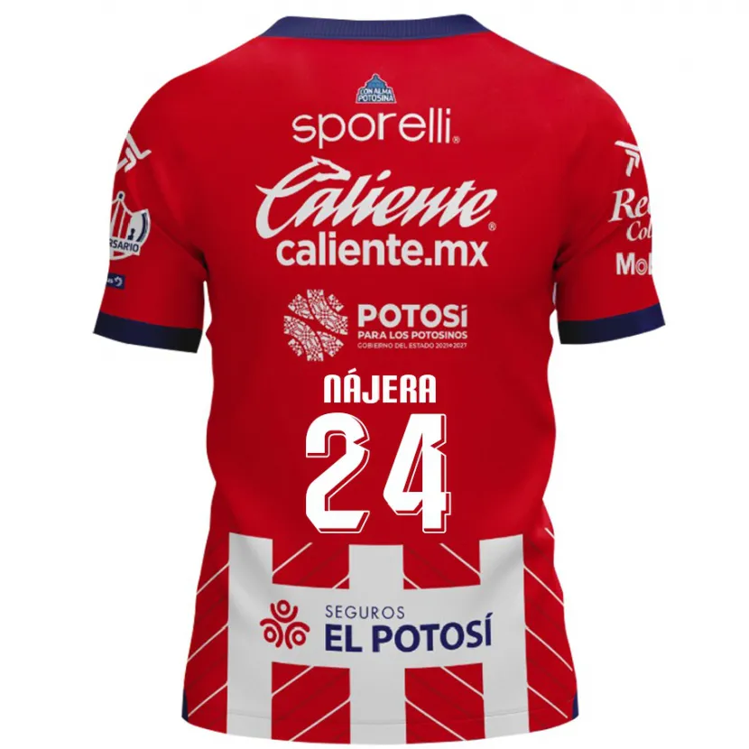 DanxenメンズRonaldo Nájera#24赤白ホームシャツ2024/25ジャージーユニフォーム