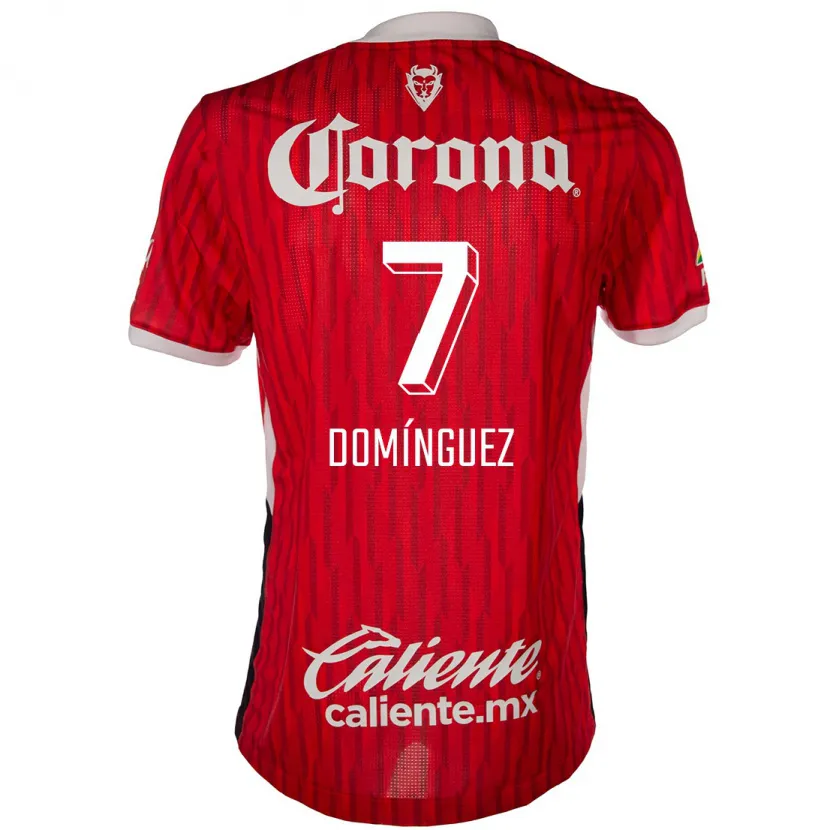 DanxenメンズJuan Domínguez#7赤白ホームシャツ2024/25ジャージーユニフォーム