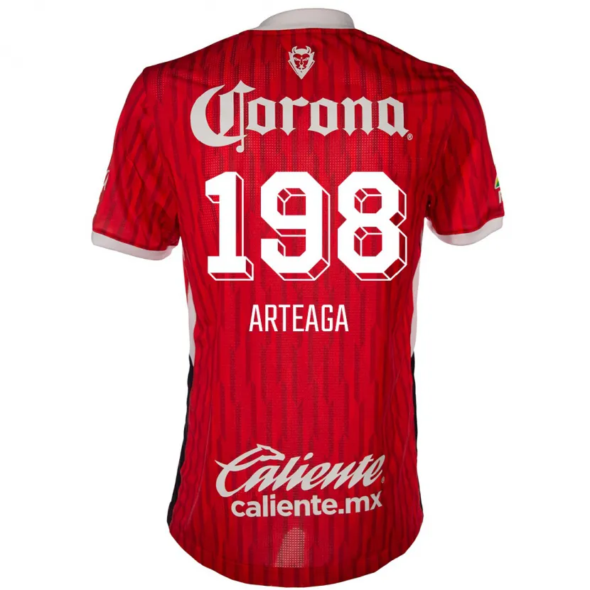 DanxenメンズVíctor Arteaga#198赤白ホームシャツ2024/25ジャージーユニフォーム