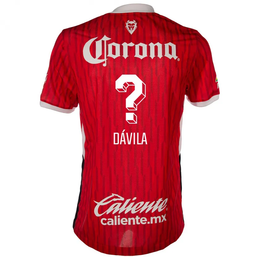 DanxenメンズDilan Dávila#0赤白ホームシャツ2024/25ジャージーユニフォーム