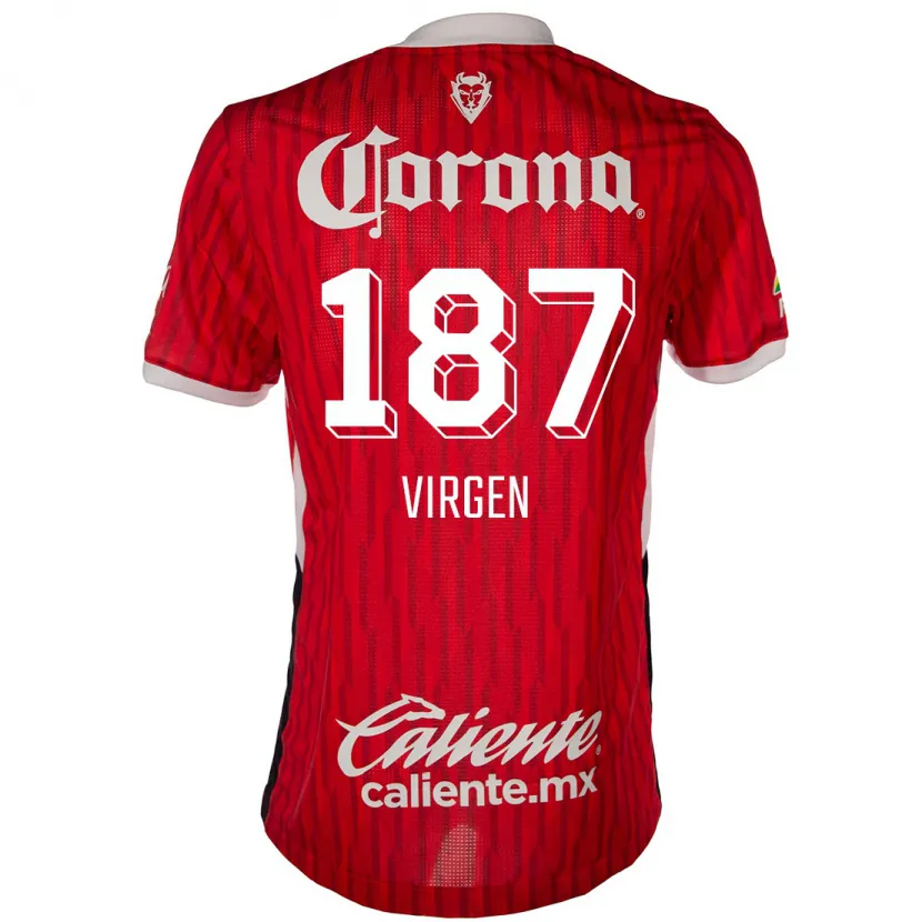 DanxenメンズOswaldo Virgen#187赤白ホームシャツ2024/25ジャージーユニフォーム