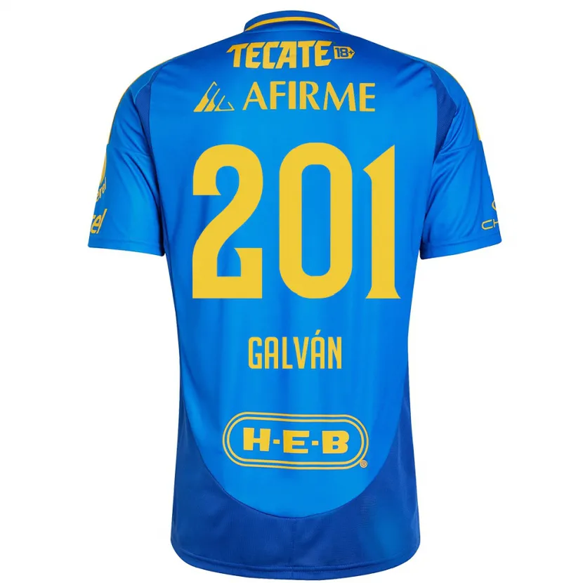 DanxenメンズIsac Galván#201青 黄アウェイシャツ2024/25ジャージーユニフォーム