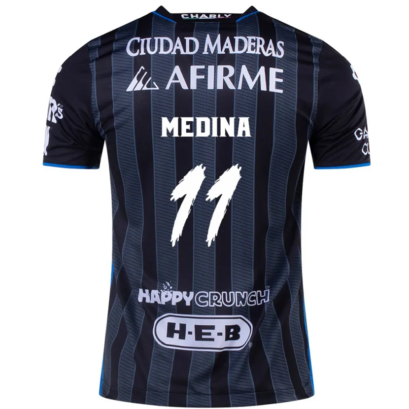 DanxenメンズAlan Medina#11白黒アウェイシャツ2024/25ジャージーユニフォーム