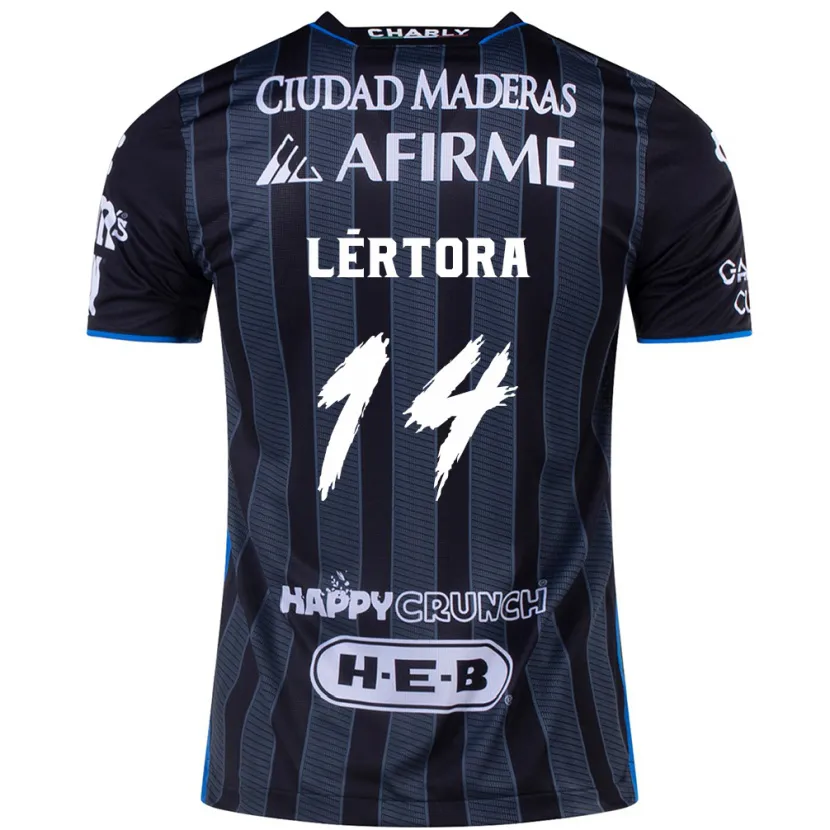 DanxenメンズFederico Lértora#14白黒アウェイシャツ2024/25ジャージーユニフォーム
