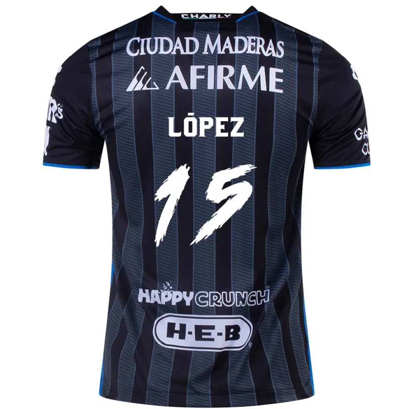 DanxenメンズVíctor López#15白黒アウェイシャツ2024/25ジャージーユニフォーム