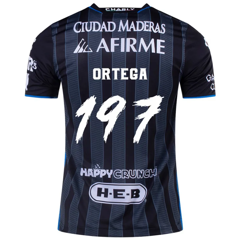 DanxenメンズJavier Ortega#197白黒アウェイシャツ2024/25ジャージーユニフォーム