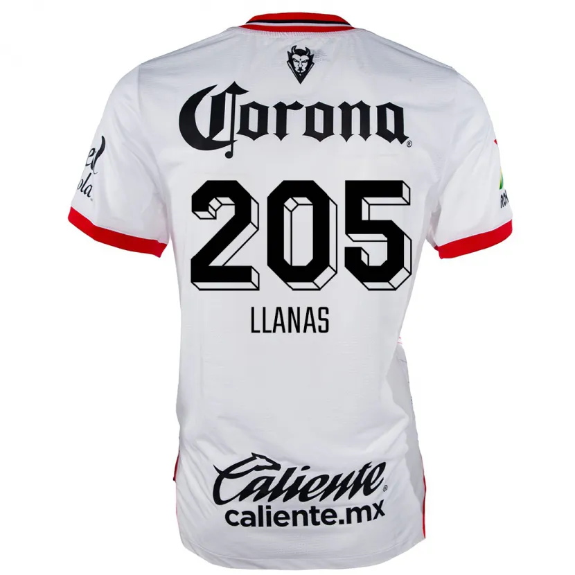 DanxenメンズEmmanuel Llanas#205赤、白アウェイシャツ2024/25ジャージーユニフォーム