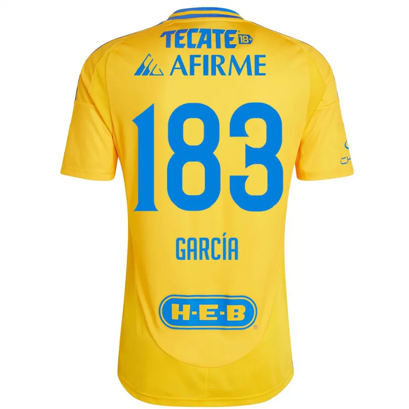 DanxenレディースZahir García#183ゴールドイエローホームシャツ2024/25ジャージーユニフォーム