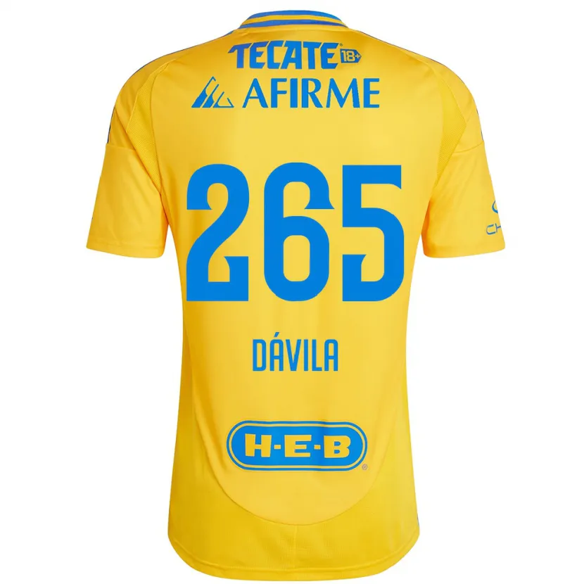 DanxenレディースEmiliano Dávila#265ゴールドイエローホームシャツ2024/25ジャージーユニフォーム