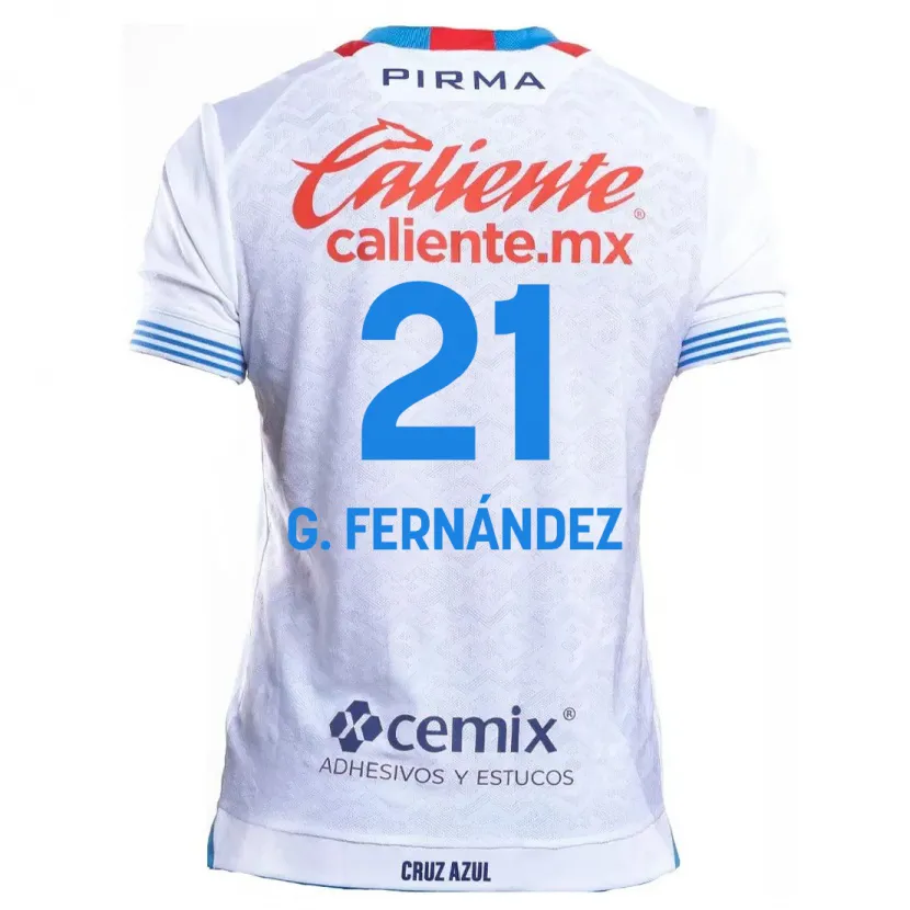 Danxenレディースガブリエル・フェルナンデス#21白青アウェイシャツ2024/25ジャージーユニフォーム
