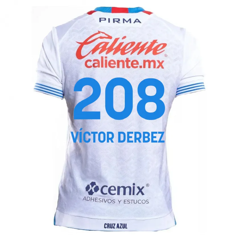 DanxenレディースLouis Víctor Derbez#208白青アウェイシャツ2024/25ジャージーユニフォーム